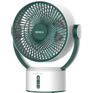 BENKA พัดลมตั้งโต๊ะชาร์จไฟแบบพกพา ขนาด 9 นิ้ว รุ่น KN-L2829 สีเขียว