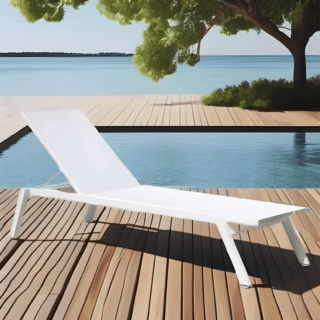 SUMMER SETเตียงริมสระ  Lamai ขนาด 70x200x34 ซม. สีขาว