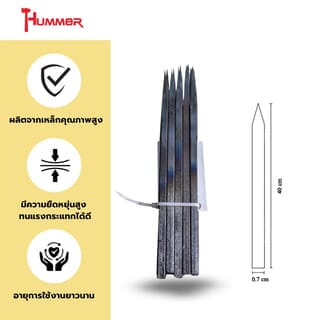 HUMMER เหล็กแหลมตัวตรง ขนาด 40 ซม. รุ่น IR-004 แพ็ค 5ชิ้น (ขายยกแพ็ค)