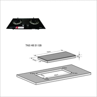 TECNOPLUS  ชุดเซ็ทเครื่องดูดควัน รุ่น TNP HD 90MA(02)+ เตาฝังหน้ากระจก TNS HB S1 GB
