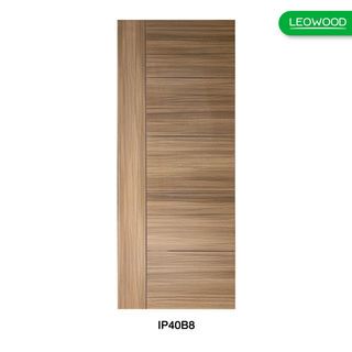 LEOWOOD ประตูปิดผิวเมลามีน iDoor S4 80x200ซม. BROWNIE OAK
