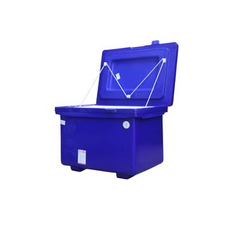 S&P ถังแช่ ขาสูง บานพับมือจับ 80 ลิตร สีน้ำเงิน