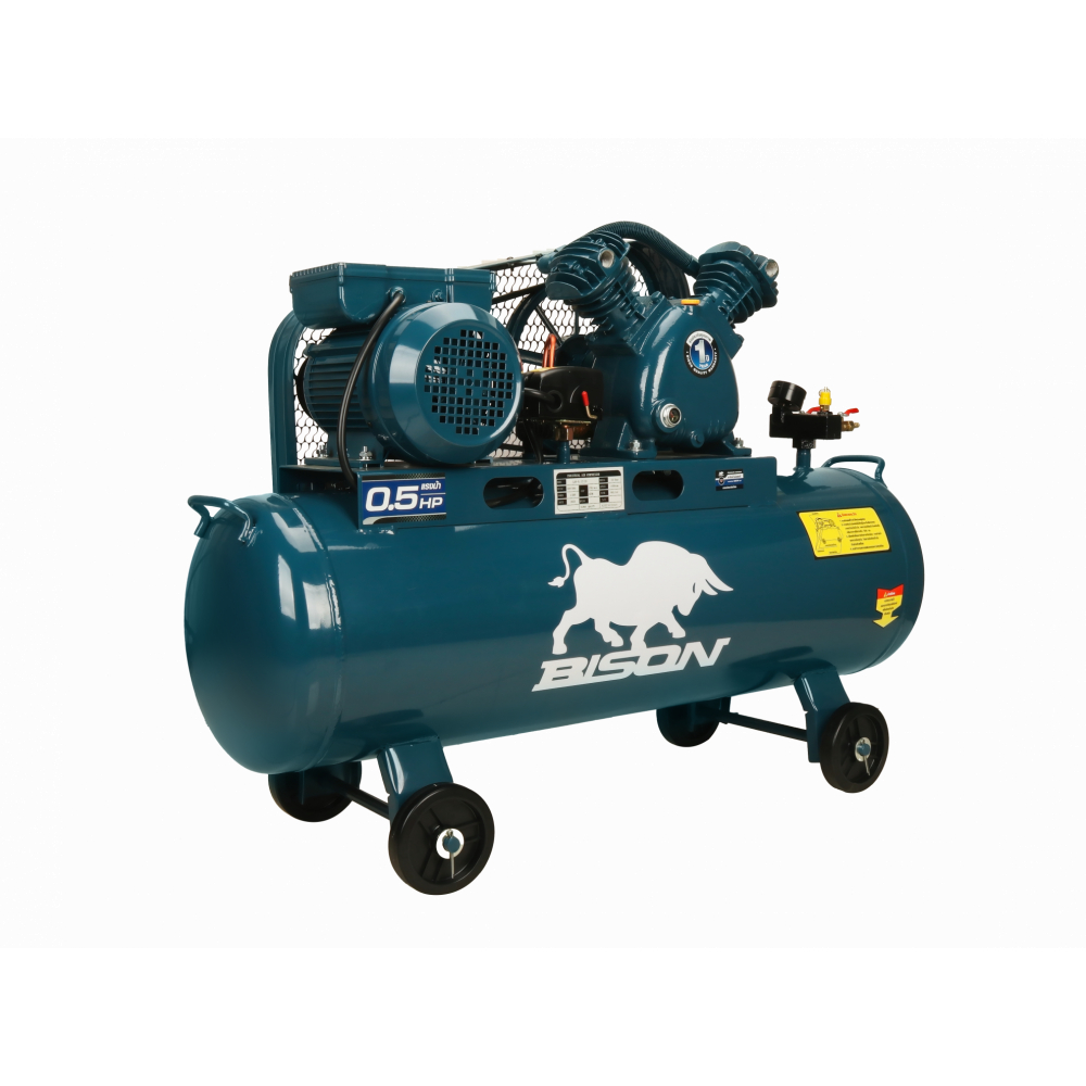 BISON ปั๊มลมสายพาน 2.0 HP ขนาด 64ลิตร รุ่น  LAV-0.17/10-64L (1500วัตต์)