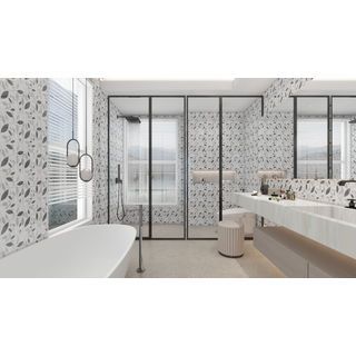 Marbella กระเบื้องเซรามิคปูผนัง 10x16 นิ้ว รุ่น ลิฟ แวร์ รุ่นJB318 Gloss (15P)