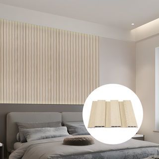 GREAT WOOD ไม้ฝ้าระแนง WPC W195  19.5x1.15x290 ซม. Light gray