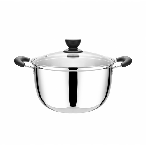 SANE หม้อต้มสเตนเลสพร้อมฝาแก้ว 26 ซม. SOKA-26