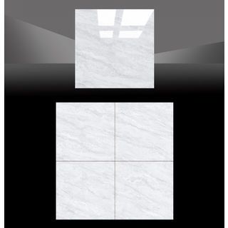 Marbella กระเบื้องพอร์ซเลน 80x80 ซม. วีร่า-ไวท์เกรย์ Random (Glossy) DSLW098 (3pcs)