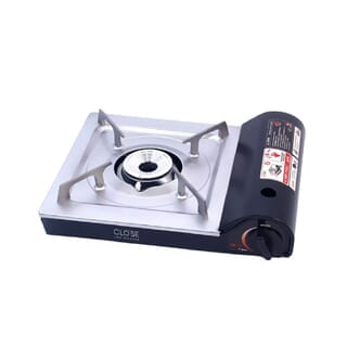 CLOSE เตาแก๊สพกพา 1 หัวเตา TRIXIE สีเงิน-ดำ