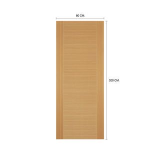 METRO ประตูภายในปิดผิววีเนียร์สัก  รุ่น LTF003 ขนาด 80x200 ซม. สีสัก (ไม่เจาะลูกบิด)