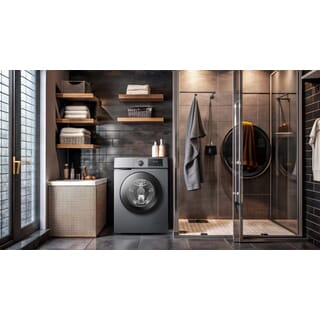 TCL  เครื่องซักอบผ้า ฝาหน้า ขนาด 12.8 KG รุ่น WT12EPWDG สี Silver