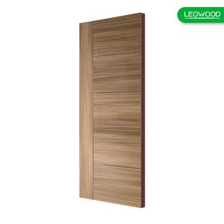 LEOWOOD ประตูปิดผิวเมลามีน iDoor S4 80x200ซม. BROWNIE OAK
