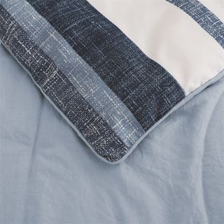 TRUFFLE ชุดเครื่องนอนพร้อมผ้านวม 6 ชิ้น รุ่น Riku-03 ขนาด 6ฟุต สีน้ำเงิน