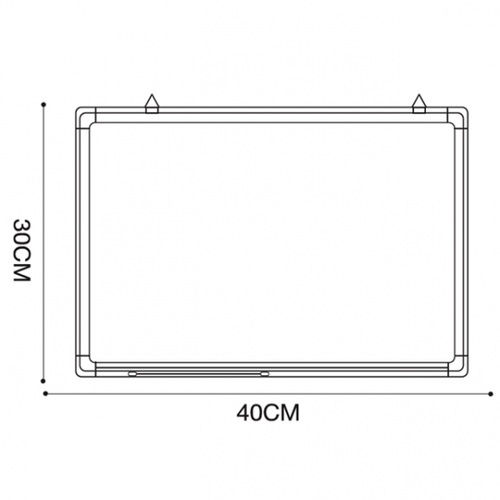 SMITH ชุดกระดานไวท์บอร์ดแม่เหล็กแขวนผนัง GX3384 ขนาด 30x40x3ซม. สีขาว