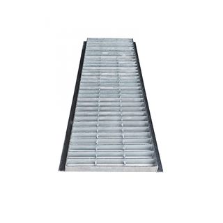 ปืนใหญ่ ตะแกรงรางน้ำชุบกัลวาไนซ์(มีบ่า 2ข้าง.2.5ซม.) ขนาด 30x100x2.5ซม.หนา3มม.สีเงิน