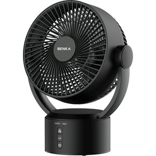 BENKA พัดลมตั้งโต๊ะชาร์จไฟแบบพกพา ขนาด 9 นิ้ว รุ่น KN-L2829 สีดำ