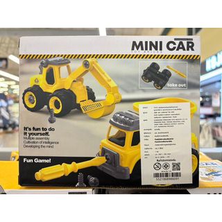 TOYS ของเล่นรถบดถนนก่อสร้างประกอบพร้อมรีโมตคอนโทรล รุ่น#LM9012 ขนาด18.5x9.5x15.5ซม.สีเหลือง