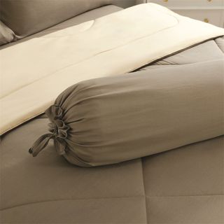 TRUFFLE ชุดเครื่องนอนพร้อมผ้านวม 6 ชิ้น รุ่น Hoshi-02 ขนาด 5ฟุต สีกากี-ครีม