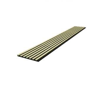 GREAT WOOD แผ่นระแนงอะคูสติก PVC รุ่นJF401-XG-1 ขนาด 300x18x2400mm.สีCozy Cream 