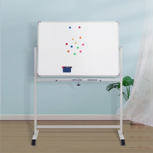 Smith กระดานไวท์บอร์ดขาตั้ง 2 หน้า รุ่น DBS1290 ขนาด 90x120x182 ซม. สีขาว