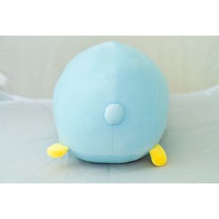 KOJI ตุ๊กตาแมวน้ำใส่หมวกเพนกวิน#BU9ขนาด37x25x20ซม.สีฟ้า