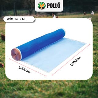 POLLO มุ้งไนล่อน 12ม. X12ม. สีฟ้า