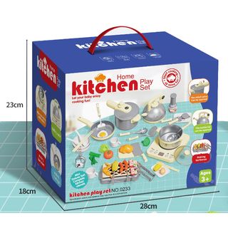 TOYS ชุดของเล่นอุปกรณ์ครัวและอุปกรณ์ครบเซ็ท(46ชิ้น) รุ่น 0233 ขนาด 28x18x23 ซม. คละสี