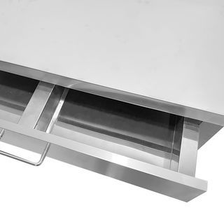 CLOSE โต๊ะวางเตาคู่สเตนเลส 84.5X56X73 ซม. MAGMA สีเงิน