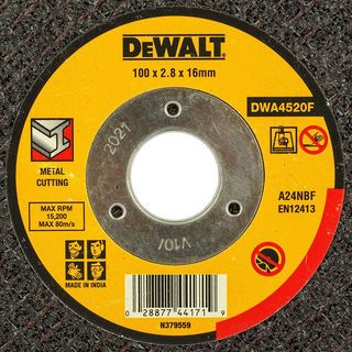 DEWALT แผ่นตัดเหล็ก 4 นิ้ว 100x3x16 มม. รุ่น DWA4520-B1
