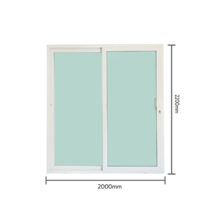 WELLINGTAN (VERTA) ประตูบานเลื่อน SS GD001 ขนาด 200x220ซม. สีขาว พร้อมมุ้ง