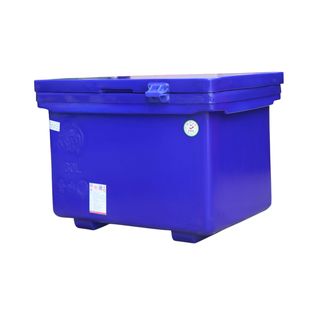 S&P ถังแช่ ขาสูง บานพับมือจับ 80 ลิตร สีน้ำเงิน