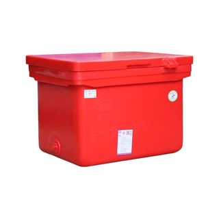 S&P ถังแช่ ขาต่ำ บานพับมือจับ 40 ลิตร สีแดง