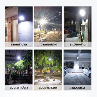 EILON โคมฟลัดไลท์โซล่าเซลส์ MOON KNIGHT รุ่นTP-S-FL-100DL +รีโมท  Monocrystalline silicon 100W แสงเดย์ไลท์
