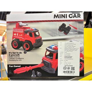 TOYS ของเล่นรถน้ำดับเพลิงประกอบพร้อมรีโมตคอนโทรล รุ่น#LM9032 ขนาด18.5x9.5x15.5ซม.สีแดง