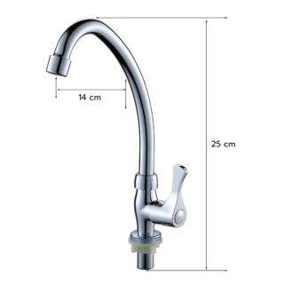 Iris ก๊อกอ่างล้างจานแบบติดเคาน์เตอร์ตัว C รุ่น มิวนิค 704-9