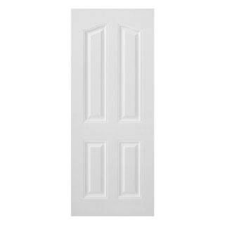 WELLINGTAN ประตูภายนอก UPVC บานทึบ 4ฟัก รุ่น UPVC-WE004 ขนาด 80x200ซม. สีขาว (ไม่เจาะลูกบิด)