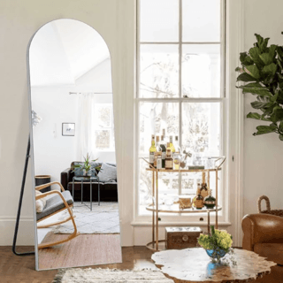 Nice กระจกมีกรอบอะลูมิเนียมตั้งพื้น รุ่น โอลีเวีย-ซิลเวอร์ ขนาด 40x150 ซม. สีเงิน