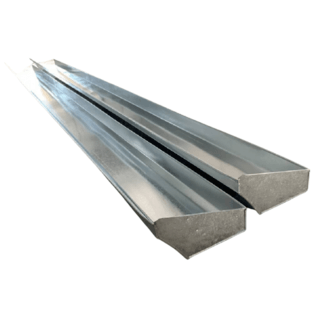 รางน้ำฝนท้องร่อง 5 #35 ยาว 2.44 เมตร ปิดซ้าย Globalblack