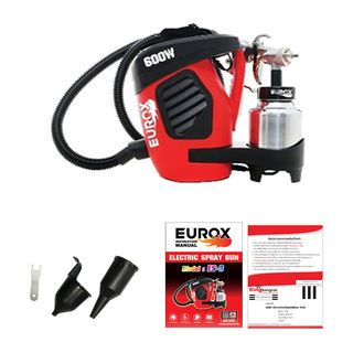 EUROX กาพ่นสีไฟฟ้า 600W ถ้วยพ่นสี 1L รุ่น ES-3 สีแดง
