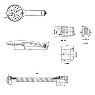 American Standard ชุดฝักบัวสายอ่อน 3 ระดับ รุ่น F46306-CHADYHS