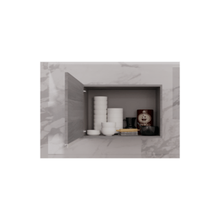 MJ ตู้แขวนเดี่ยว 40x60x0 ซม. SAV-W406-GW สีเทาลายไม้