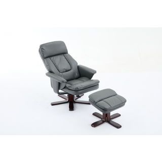 PULITO เก้าอี้พักผ่อนพร้อมที่วางขา รุ่น BAYLOR ขนาด 73x79-108x105.5 ซม. ที่วางขา  ขนาด 47x41x41 ซม  สีเทาเข้ม