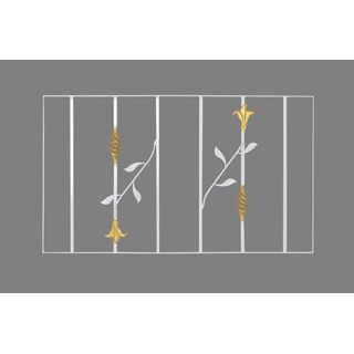 A PLUS เหล็กดัดหน้าต่าง ลายตะกร้อ W2007 (ติดใน) 60x110ซม. สีขาว