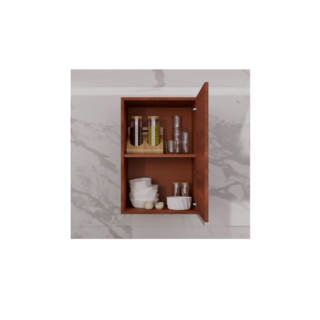 MJ ตู้แขวนเดี่ยวบานทึบตรง 60x35x60 ซม. SAV-W606-WN สีวอลนัท