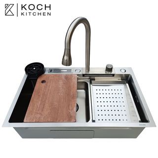 KOCH KITCHEN อ่างล้างจาน 1 หลุมไม่มีที่พัก 304SS 75x46x22 ซม. MARTIN-S 