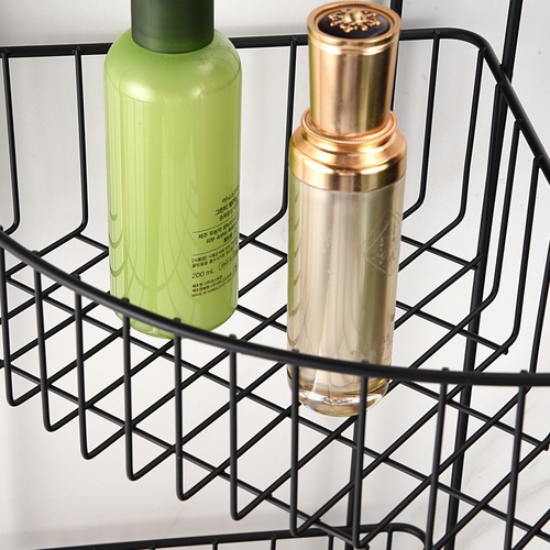 Iris ตะแกรงชั้นวางของอเนกประสงค์เข้ามุม 3 ชั้น รุ่น แมมบา PQS-TQ-212 ขนาด 33x24x65 ซม. สีดำ