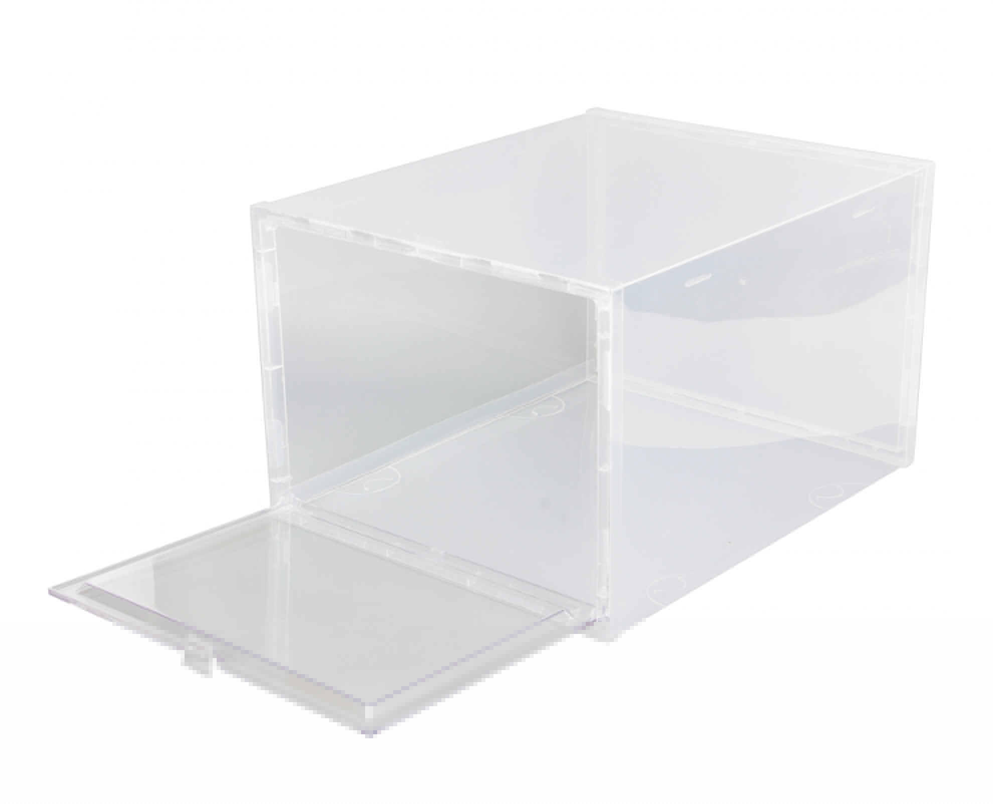 GOME กล่องรองเท้าฝาหน้า รุ่น TG54675 ขนาด 35.7x29x22 ซม. สีใส