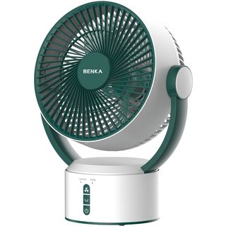 BENKA พัดลมตั้งโต๊ะชาร์จไฟแบบพกพา ขนาด 9 นิ้ว รุ่น KN-L2829 สีเขียว