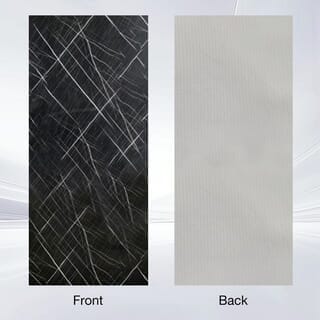 GREAT WOOD บอร์ด SPC ลายหินอ่อนเคลือบ UV รุ่น JF122025-UV-KL8231-2 ขนาด 1220x2440x2.5mm สีดำ