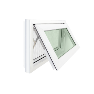 RAKANGTHONG หน้าต่างบานกระทุ้ง UPVC 80x50 cm. สีขาว