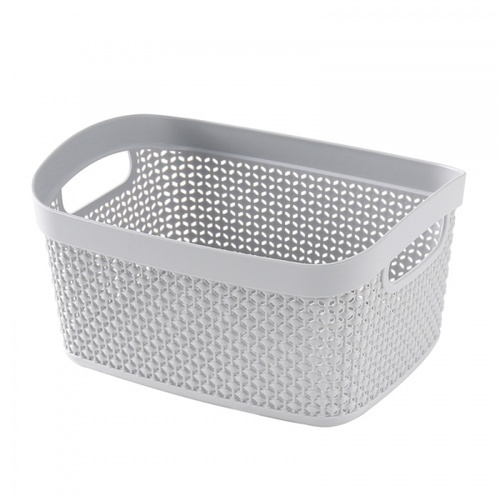 GOME ตะกร้าอเนกประสงค์ทรงเหลี่ยม รุ่น Woven 2289 ขนาด 20×28×14ซม. สีเทา